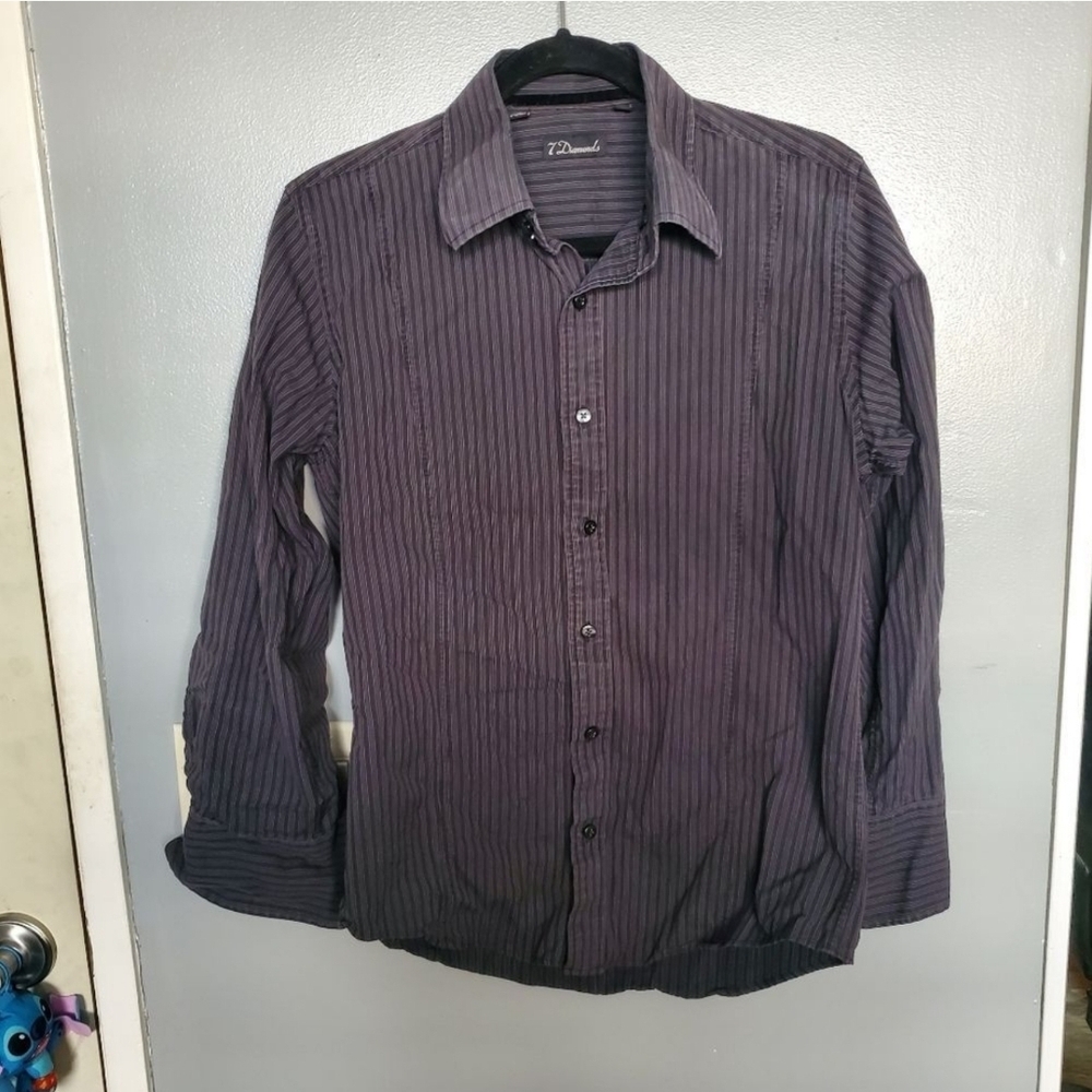 7 Diamons mens button up shirt M